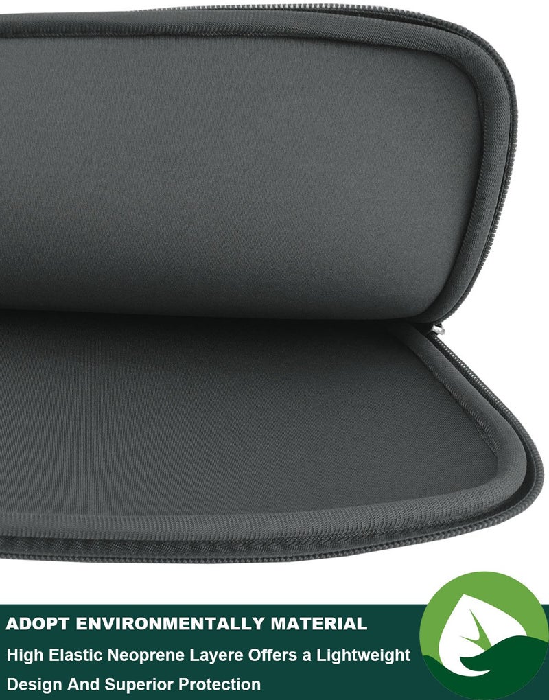 Naukay Laptop Sleeve Bag 15.6 Inch Resistant Neoprene Laptop Sleeve/Notebook Computer Pocket Case/Tablet Briefcase Carrying Bag fit for Computer Notebook MacBook- (Grey) - Image 2